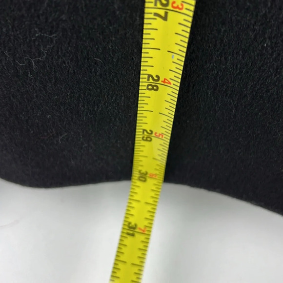 Gorgeous Black Louben Felt Pea Coat with Velvet Collar - Picture 10 of 10